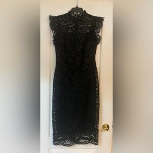 Enfocus Studio Black Lace Midi Dress